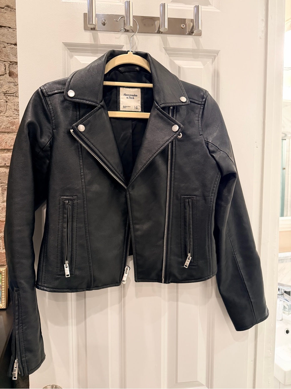 Abercrombie & Fitch Black Leather Jacket